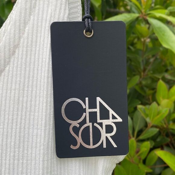 CHASER RIBBED OFF DOUBLE V TANK MIDI DRESS JASMINE. Size Small. NWT - Picture 5 of 6